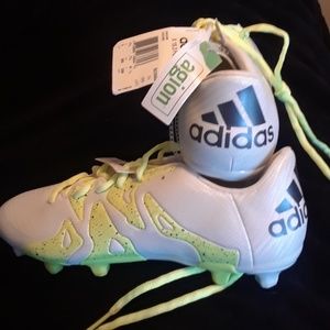 Adidas X15.3 White Soccer Cleats Sz 9